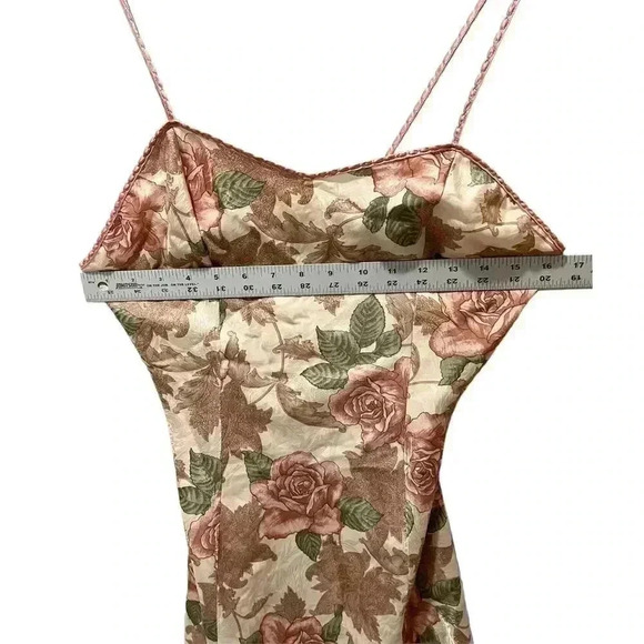 Farr West Vintage Floral Unique Slip Night Dress Size Large Luxurious Coquette - Picture 7 of 8